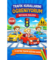 Haydi Dekor  Trafik Kurallarını Öğreniyorum Boyama Rulosu   Çocuklar Için Eğitici Dev Boyama Kağıdı  Okul Öncesi Trafik Eğitimi Aktivitesi