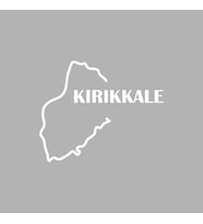 Kırıkkale Harita Araba Sticker siyah 17x14 CM (Beyaz)