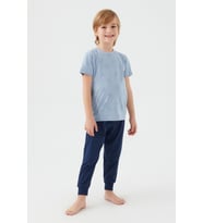 Arnetta 2504 Parrot Erkek Çocuk Kısa Kol Pijama Takım (Mavi)