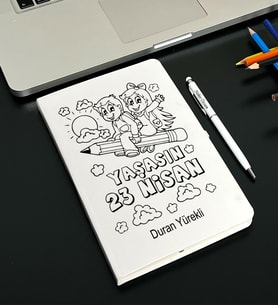 23 Nisan Tasarımlı Kişiye Defter Ve Kalem Seti