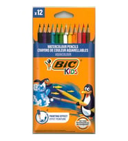 BİC KİDS WATERCOLOUR AQUACOLOUR KURU-SULU BOYA KALEM SETİ TAM BOY 12'Lİ(RENK)