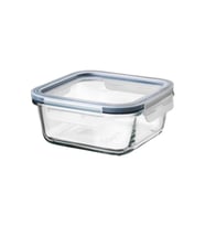 IKEA 365+ 600 Ml 15x15x7 Cm Kare Kapaklı Vakumlu Saklama Kabı Cam - Plastik (Şeffaf)