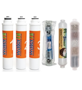 Sulook Waterlife Su Arıtma Cihazı Uyumlu Tak-Çevir 6'lı Filtre Seti, 10 Aşamalı, Lg Membranlı (Beyaz)
