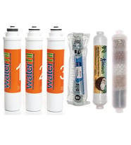 Sulook Waterlife Su Arıtma Cihazı Uyumlu Tak-Çevir 6'lı Filtre Seti, 10 Aşamalı, Lg Membranlı (Beyaz)