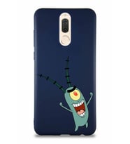Huawei Mate 10 Lite Soft Premier Kapak Plankton Tasarımlı Silikon Kılıf - Lacivert (Şeffaf)