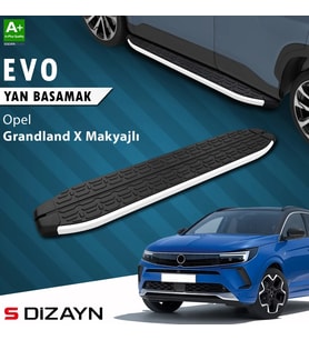 S-Dizayn Opel Grandland X Makyajlı Hybrid Evo Aluminyum Yan Basamak 183 Cm 2021-2024 A+ Kalite