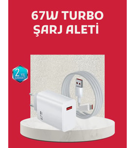 67 Watt Turbo Şarj Cihazı Motorola G30 G50 G60 G82 Uyumlu