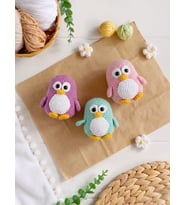 3'lü Sevimli Penguen Set (EL ÖRGÜSÜDÜR) 8cm