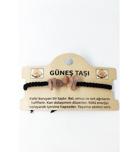 Güneş Taşı Kırık Taşlı Ip Bileklik