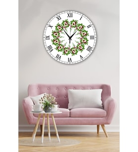 Bilge Retro Tasarımlı Duvar Saati 35 X 35 Cm (Baskılı)