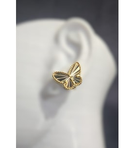 925 Ayar Gümüş Gold Renk Kelebek 2'li set
