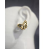 925 Ayar Gümüş Gold Renk Kelebek 2'li set