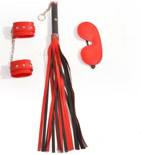 Hintohu Bondage Fetishset 3 Parça Deri fetişh Set