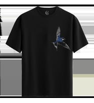 Swift Flight %100 Pamuklu Erkek Siyah Tişört - Premium Quality (Siyah - Beyaz)