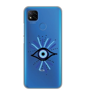 Redmi 9C / Redmi 10A Uyumlu Nazar Göz Desenli Şeffaf Telefon Kılıfı