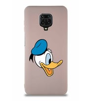 Xiaomi Redmi Note 9 Pro Soft Premier Kapak Donald Duck-F Tasarımlı Silikon Kılıf - Pudra (Şeffaf)