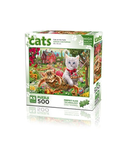 20043 Kediler Çiftlikte 500 Parça Puzzle -KS Puzzle