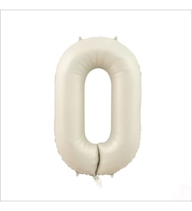 0 Yaş Rakam Krem Folyo Balon - 76 cm