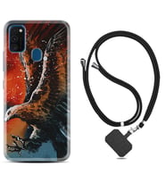 Samsung M21 M22 M23 M30 M31S M32 Kılıf Boyun Askılı Silikon Kartal Uçarken 1718