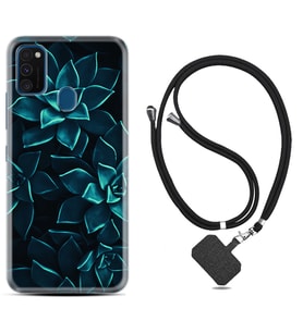 Samsung M21 M22 M23 M30 M31S M32 Kılıf Boyun Askılı Silikon Mistik Çiçekler 1650