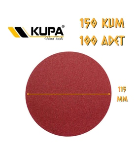 Kupa Yuvarlak Cırt Zımpara 115 mm - P150 Kum - 100 Adet