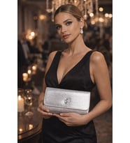 Gümüş Işıltılı Kadın Portföy Çanta Gümüş T8312