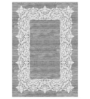 Eliana Home Baskılı, Yıkanabilir Kaymaz Taban Salon Halısı LNA0580-SD607 100x150 cm (Gri)