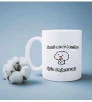 DYNTASARIM Gif'Lİ Senin Anan Benim İçin Doğurmuş Baskılı Kupa Bardak