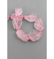 Pembe Kuvars Doğal Taş Parlak Mor Yassı Amorf Kesim 26x38mm Dizi [AA]
