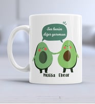 Kişiye Özel Avokado Kupa Bardak Arkadaşa Hediye Arkadaşa Ablaya Doğum Günü Yılbaşı Hediyesi