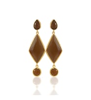 Kadir Jewellery 22 Ayar Altın Kaplama Kadın Sallantılı Küpe -El İşçiliği Ve Hipoalerjenik Küpe