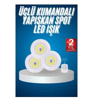 Mey İthalat® Kablosuz Pilli Işıldak Masa Lambası Mutfak Tezgah Altı Banyo Dolabı Dolap İçi