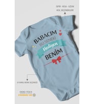 Babacım bu seneki hediyen benim Kısa Kollu Bebek Body %100 Pamuk