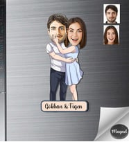 Kişiye Özel Sevgili Ahşap Magnet -23