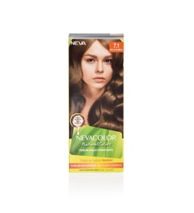 Nevacolor Natural Colors 7.1 Küllü Kumral - Kalıcı Krem Saç Boyası Seti
