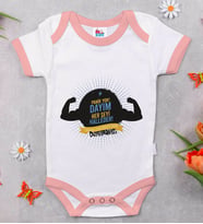 BK Kids Kişiye Özel Pembe Bebek Body Zıbın - Model 67