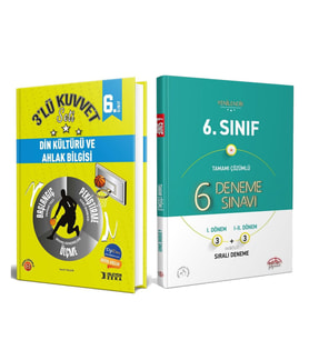 İşleyen Zeka 6. Sınıf Din Kültürü ve Ahlak Bilgisi 3 lü Kuvvet Serisi ve Editör Deneme Seti 2 Kitap