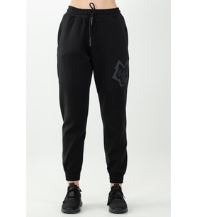 Maraton Comfort Kadın Dönüşlü Paça Siyah Pantolon