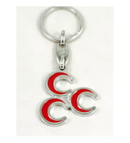 Üç Hilalli Metal Anahtarlık