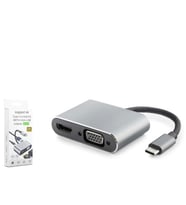 HADRON HDX7839 TYPE-C TO HUB HDTV 4K 30HZ + TYPE-C + USB + VGA 4IN1 GRİ