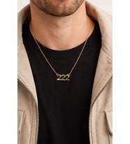 222 Şans Sayısı Altın Renk Zincir Kolye Unisex Minimal Tasarım