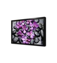Spa Taşları ve Orkide Çerçeveli Mdf Tablo