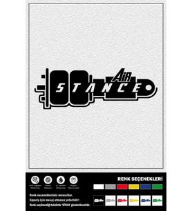 AIR STANCE STICKER 25 x 9 cm ERU00038 (Siyah)