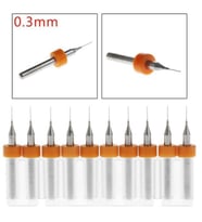PCB Matkap Ucu  0,3mm Tungsten Mikro Karbür 10 Adet 18 Shank