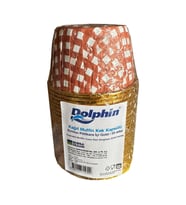 Dolphin Muffin Kağıt Karton Altın Kırmızı Cupcake Kek Kalıbı Kapsülü Kabı - 25 Adetlik 1 Paket