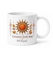 Çorum Hitit Güneşi Leblebi Ruhu Tarihi Dokusu Çay Kupası Hediye Bardak