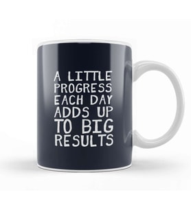 A Little Progress Each Day Adds Up Gym Inspiratio Kupa Bardak Porselen