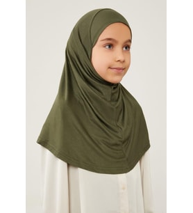 Lavender Pratik Çocuk Eşarp Haki CPX0303