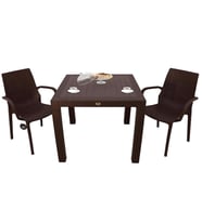 Mandella Elit Rattan 90x90 2 Kişilik Nirvana Koltuk Masa Takımı Kahverengi