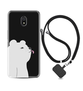 Xiaomi Redmi 8A 8 Pro 9C 9T 10C 11T Pro Kılıf Boyun Askılı Silikon Panda Sevimli 1738